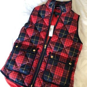 NWT J. Crew Tartan Plaid Vest